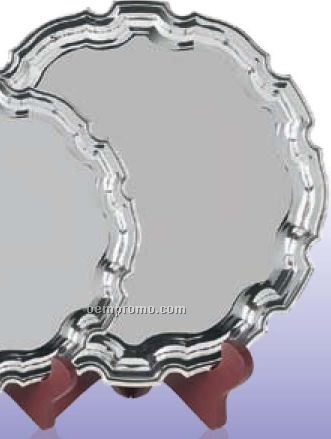 Endurance Heavy Gauge Nickel Plated Chippendale Tray Award /12"