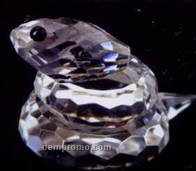 Optic Crystal Snake Figurine