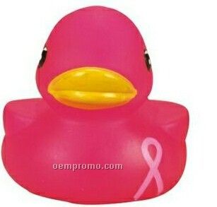Rubber Pink Awareness Duck Toy