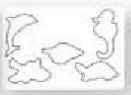 Sea Animals Stencil (5"X7-1/2")