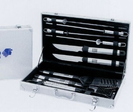 Stainless Bbq Tool Set - 10 Piece
