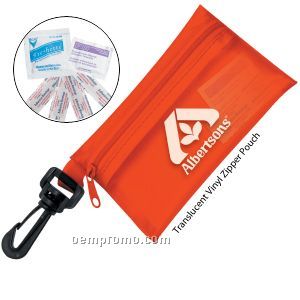 Take-a-long First Aid Kit #2 W/ Translucent Vinyl Zipper Pouch