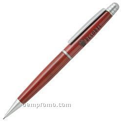 Wooden Ballpoint Pen W/Shiny Chrome Trim