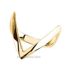14ky 19mm Ladies' Metal Fashion Ring