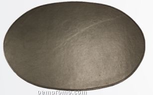 Dark Brown Leatherette Oval Board Room/Desk Placemat