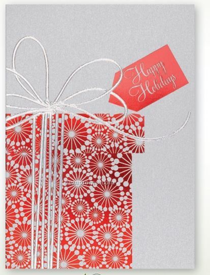 Gift Tag Greeting Holiday Card W/ Lined Envelope
