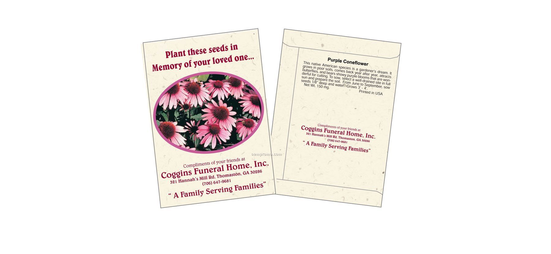 Purple Coneflower Seed Packet (1 Color)