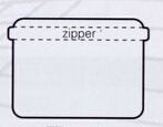 Zipper Portvelope W/ Metal Slide (12 5/8"X9 5/8")