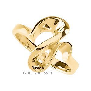 14ky 15x11 Ladies' Metal Fashion Ring