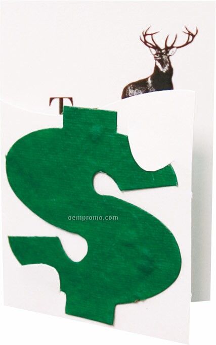 Floral Seed Paper Pop-out Booklet - Dollar Sign