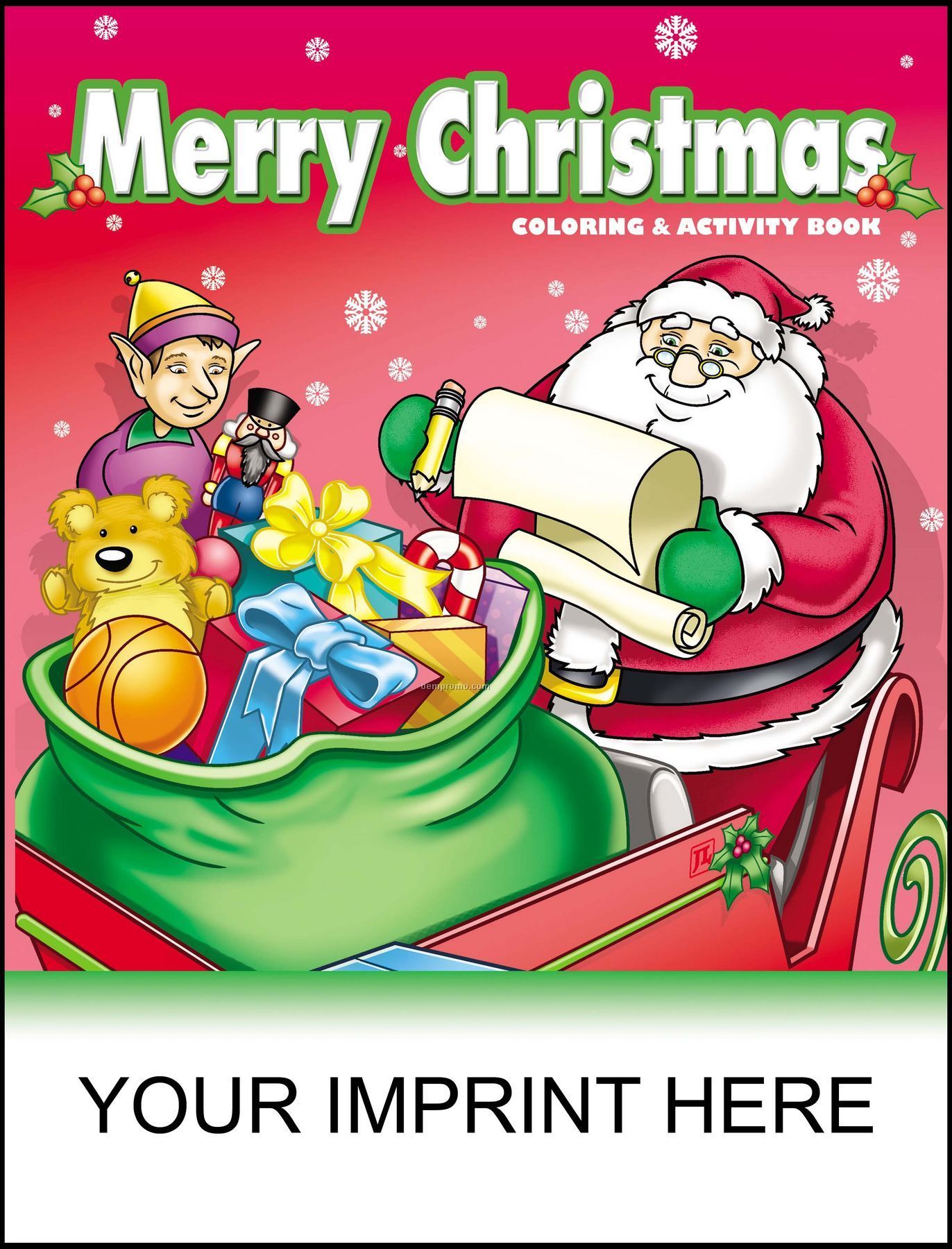 Merry Christmas Coloring & Activity Book - Santa Holding List,China