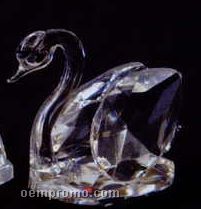 Optic Crystal Swan Figurine