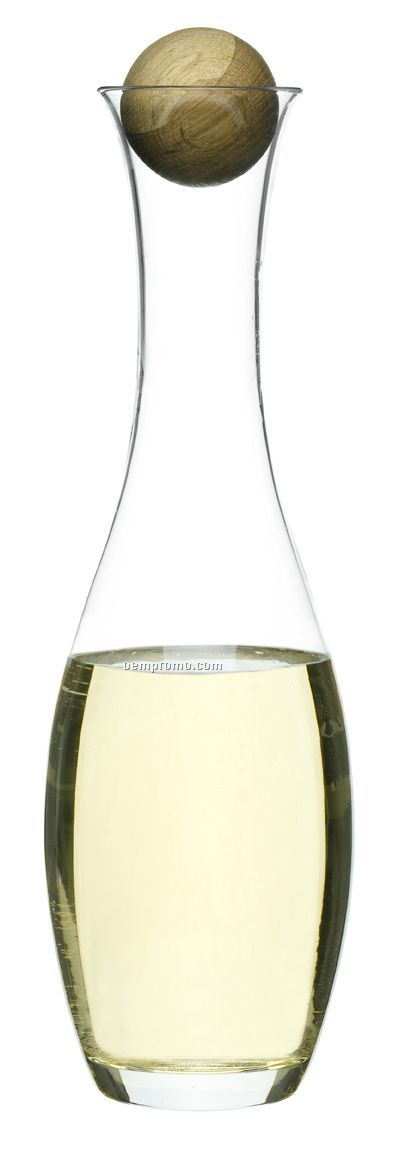 Wine/Water Carafe With Oak Stopper