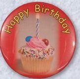 1-1/2" Stock Buttons (Happy Birthday)