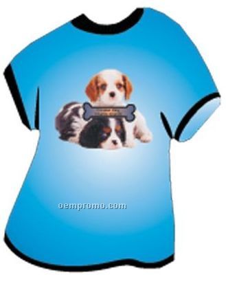 Spaniel Dog T Shirt Acrylic Coaster W/ Felt Back