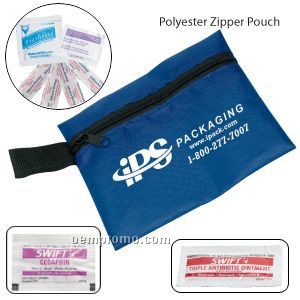 Take-a-long First Aid Kit #1 W/ Ibuprofen, Ointment & Polyester Pouch