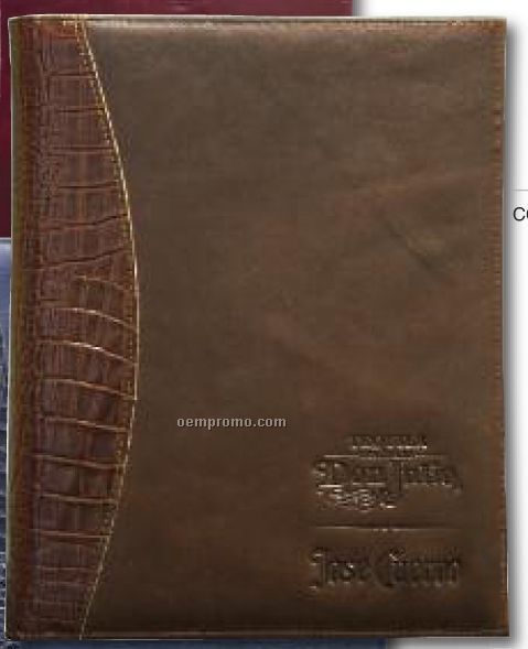 Two Tone Leather Pad Folio