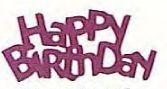 Mylar Shapes Word Happy Birthday (5")