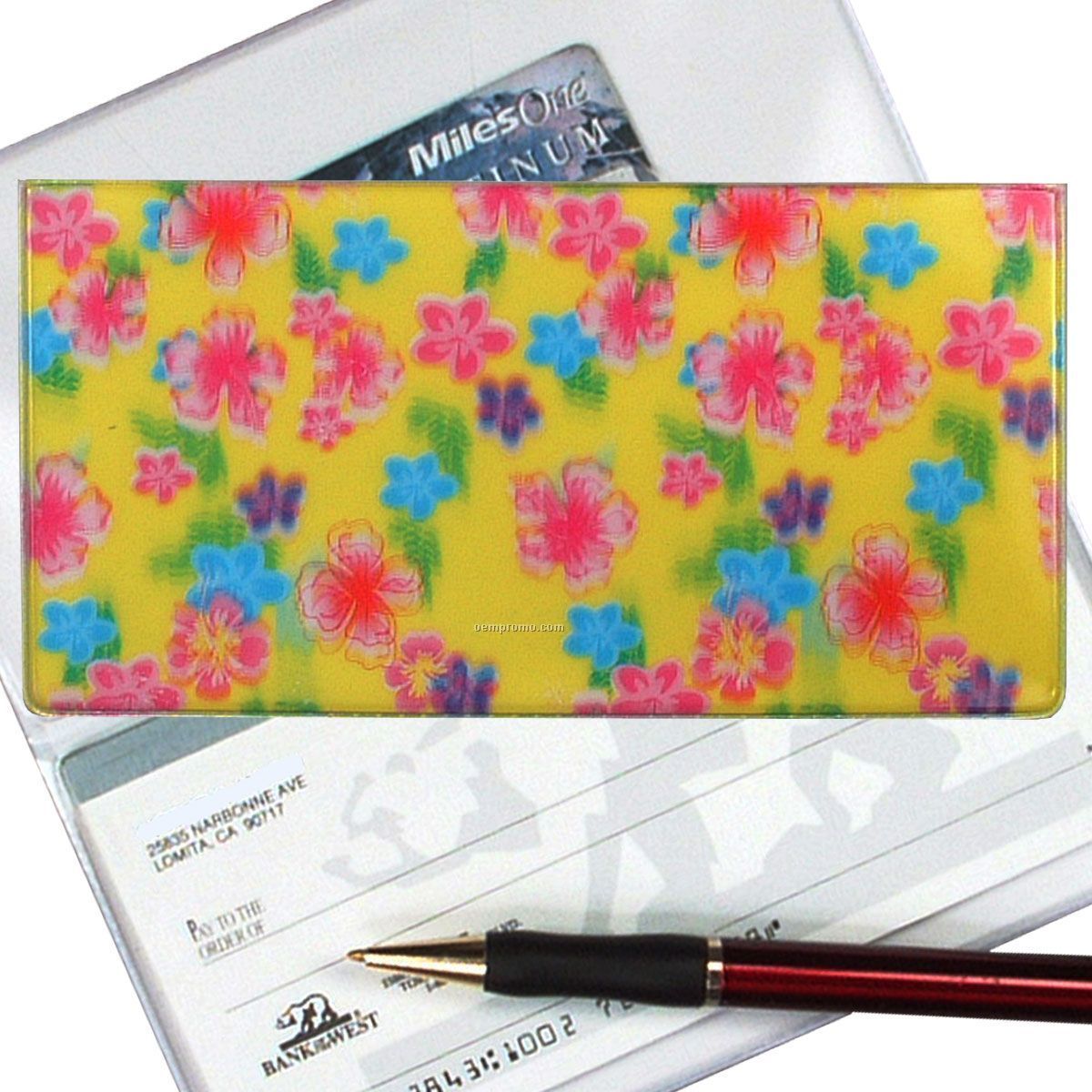 3d Lenticular Checkbook Cover (Flowers)