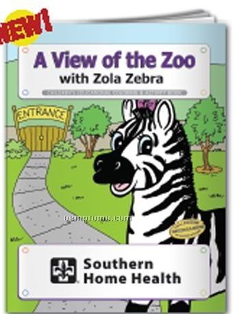 Coloring Book - A View Of The Zoo W/Zola Zebra