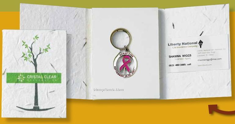 Floral Seed Paper Gift Card W/Key Ring