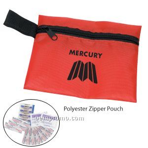 On The Go First Aid Kit #1 W/ Polyester Zipper Pouch
