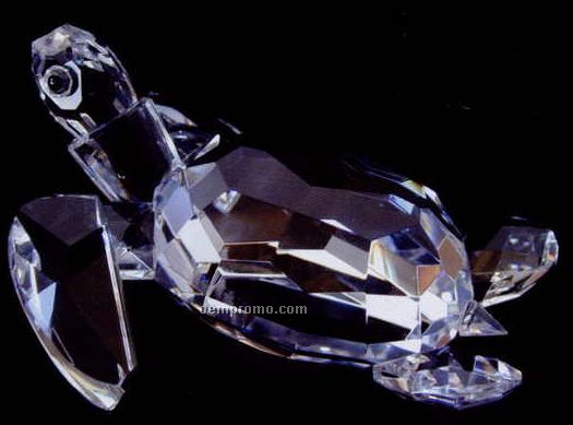 Optic Crystal Turtle Figurine