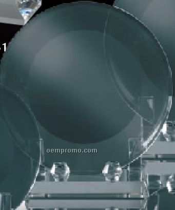 Round Optical Crystal Trays W/ Clear Stand / 7 1/4