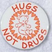 1-1/2" Stock Buttons (Hugs Not Drugs)