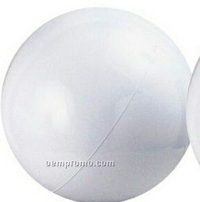 20" Inflatable Solid White Beach Ball