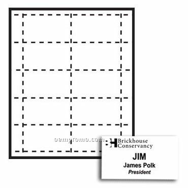Classic Name Tag Paper Inserts - 1 Color (3 1/2"X2")