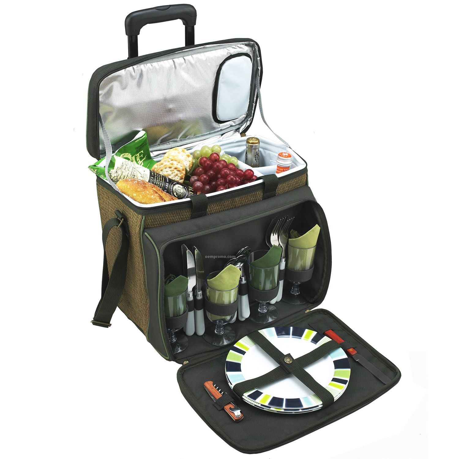 Eco Picnic Cooler For Four With Removable Wheeled Cart