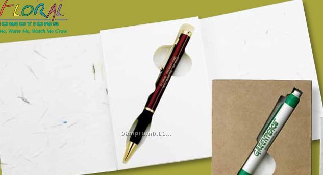 Floral Seed Paper Gift Card W/Enviro Pen