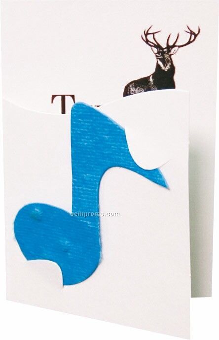 Floral Seed Paper Pop-out Booklet - Musical Note