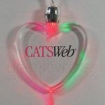 Heart Light Up Pendant Necklace W/ Green LED