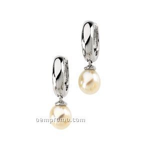 Ladies' 14kw 8mm Chinese Cultured Pearl Earring