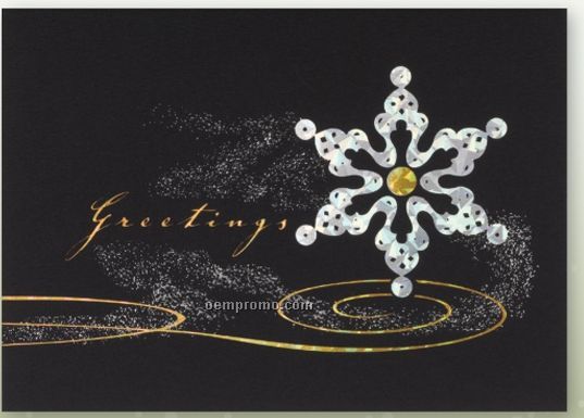 Winter's Jewel Holiday Card W/ Lined Envelope