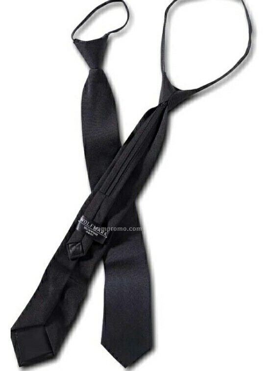Wolfmark Polyester Poplin Adjustable Zipper Tie - Dark Navy (20