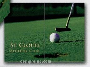 Blank Horizontal Golf Gatefold Event Folder (5"X7")