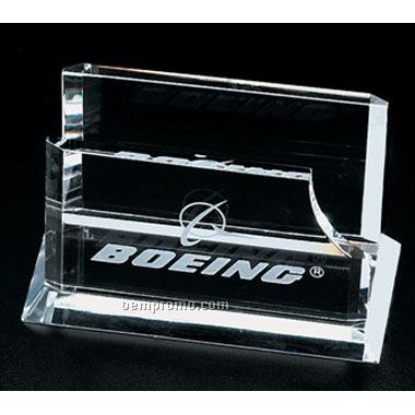 Optical Crystal Business Card Holder (Screened)