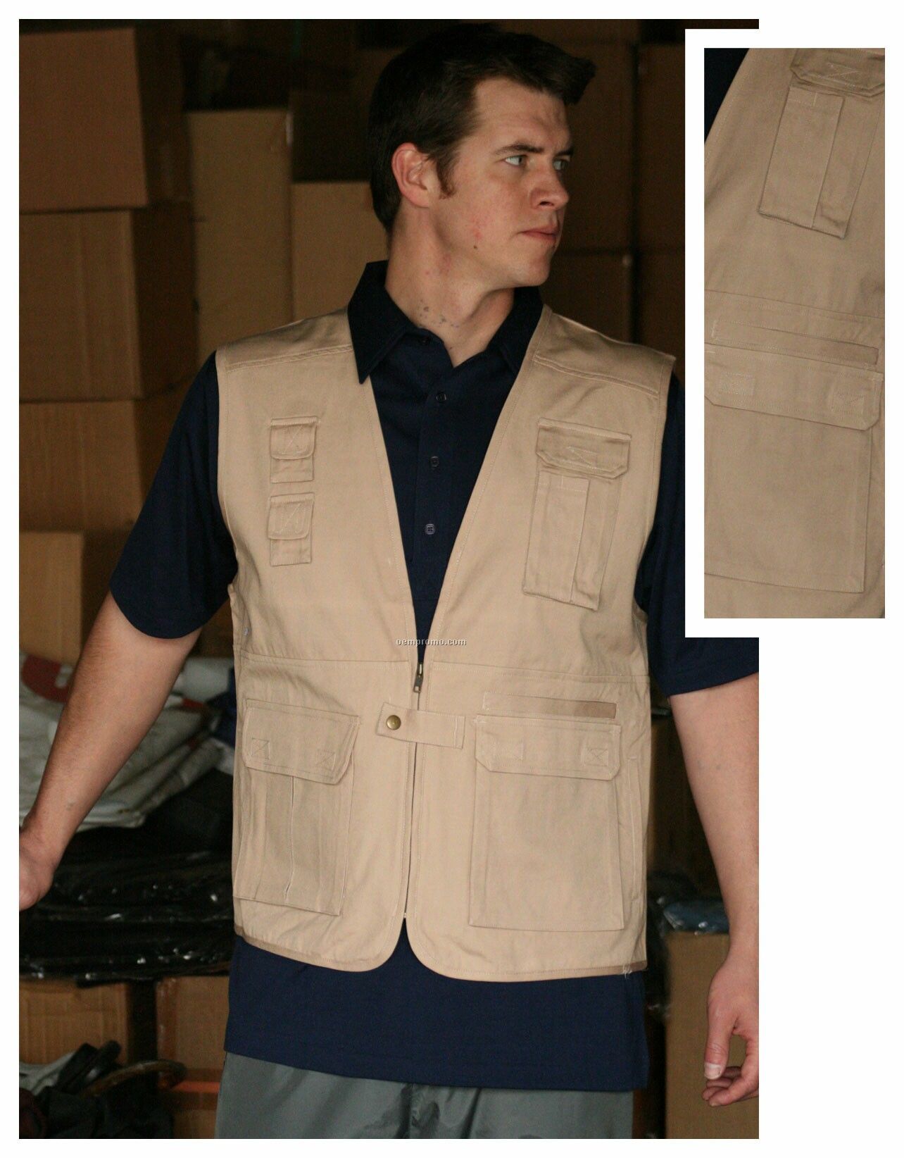 100% Cotton Canvas Tropical Vest (Xs)