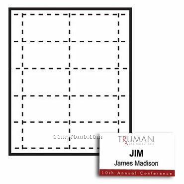 Classic Name Tag Paper Inserts - 3 Color (3 1/2"X2")