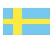 Flag Stock Temporary Tattoo - Sweden Flag (2"X1.5")