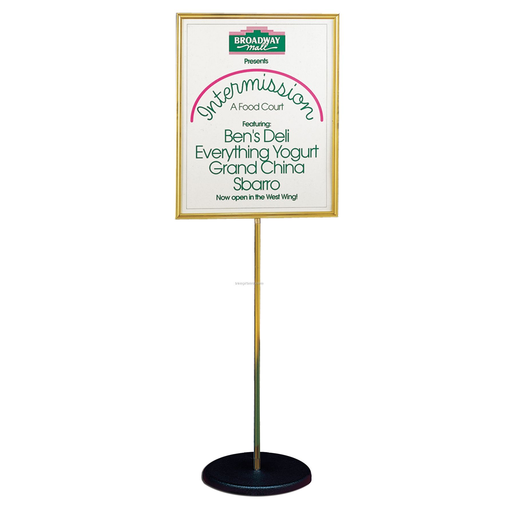 Poster Holder Stand - Single Pole (63" High)