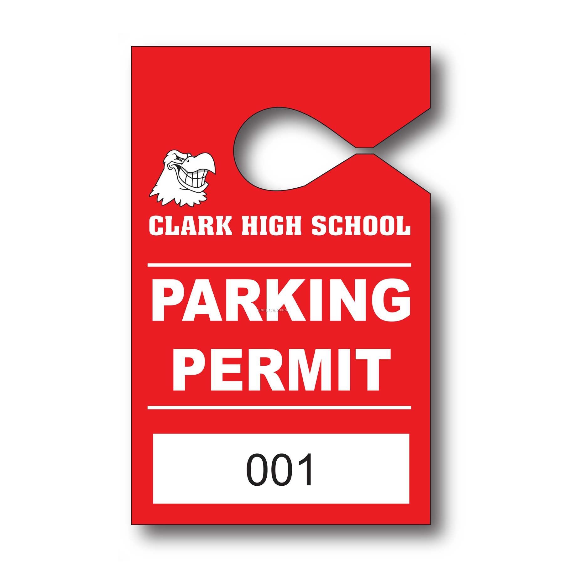 Totally Custom 2.5" X 4" Paper Hanging Parking Tag