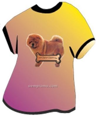 Chow Chow Dog T Shirt Acrylic Coaster W/ Felt Back