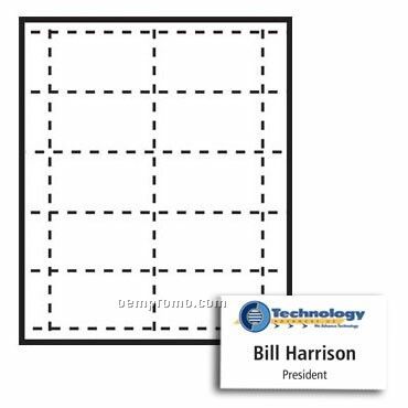 Classic Name Tag Paper Inserts - 4 Color (3 1/2"X2")