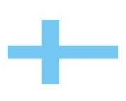 Flag Stock Temporary Tattoo - Finland Flag (2"X1.5")