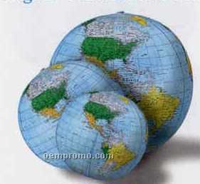 Light Blue Inflatable Political Globe (12")