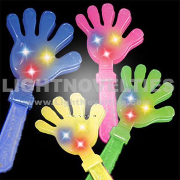 11" Light Up Hand Clapper, Assorted Blue, Green, Yellow, Purple W/Ryb LED